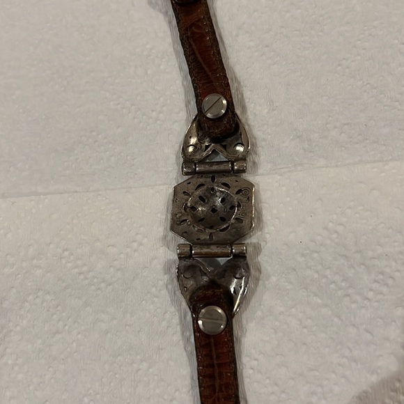 Brighton Brown Silvertone Leather Bracelet - Picture 2 of 5